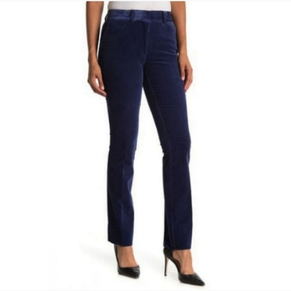 Frame Perfect Velvet Corduroy Trouser Pants Navy Blue Size 2 NWT